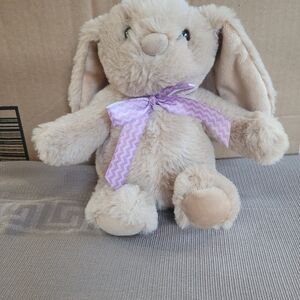 Adorable Purdy's Chocolatiers Plush Bunny with Wavy Purple Ribbon